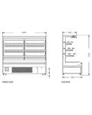 Supermarket Display Cabinet Chiller XC-ZL-12/1250 Supermarket Display Cabinet Chiller XC-ZL-12/1250