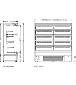 Supermarket Vertical Display Chiller XC-ZL-10-A/770