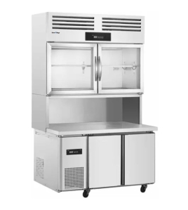 Stainless Steel Double Door With Two Temperature Workbench Station PLRD-18N2B3