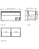  Modular Supermarket Island Freezer CQT-19L