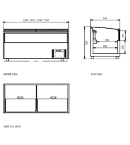  Modular Supermarket Island Freezer CQT-19L