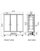 Triple Glass Door Display Fridge LC-1500FX