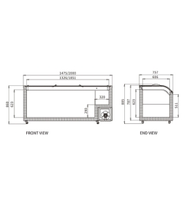 Dual Temperature Supermarket Island Freezer SD/SC-518