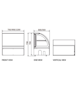 Chilled Counter-Top Food Display DG-TY700