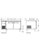 Stainless Double Door Workbench Freezer PLD-18N2 (700MM)