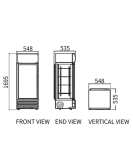 Single Glass Door Display Fridge LC-228(A)