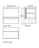 Square Glass Chilled Counter-Top Food Display DG-TZ700