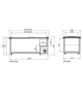 Supermarket Island Freezer SD/SC-1800RS