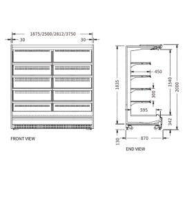 Supermarket Vertical Display Chiller XC-CLF-19/870