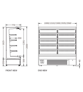 Supermarket Vertical Display Chiller XC-ZL-19-A/770