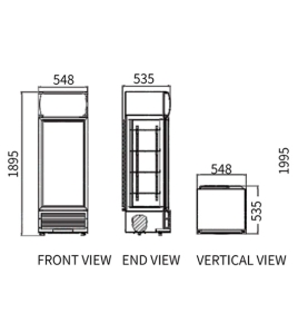 Single Glass Door Display Fridge LC-278(A)