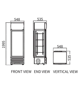 Single Glass Door Display Fridge LC-298(A)