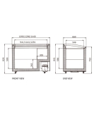 Two Glass Sliding Lids Dual Temperature Chest Freezer SD/SC-400Y