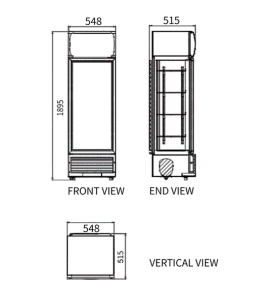 Single Glass Door Display Fridge LC-278B
