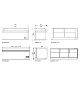 Modular Supermarket Island Freezer CQG-19D