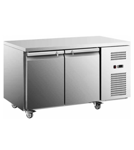 Stainless Steel Double Door Workbench Freezer GNR1360T2