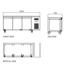 Stainless Steel Triple Door Freezer GNF2090L3 Stainless Steel Triple Door Freezer GNF2090L3