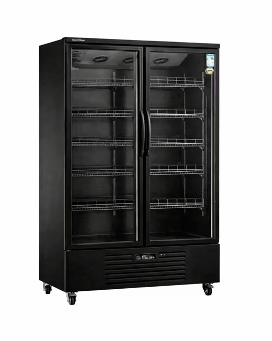 Double Glass Door Display Fridge LC-1000FX（Black）