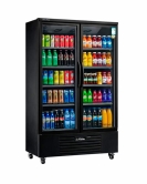 Double Glass Door Display Fridge LC-1000FX（Black）