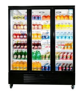 Triple Glass Door Display Fridge LC-1500FX（Black）