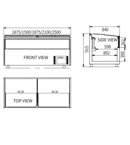 Modular Supermarket Island Freezer CQT-15L